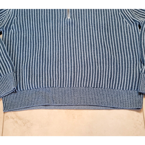 Abercrombie & Fitch Oversized Fit S/M Quarter 1/4 Zip Sweater Blue C65 - Picture 2 of 10